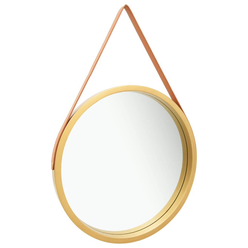 8720286009871_g_en_hd_1 vidaXL Wall Mirror with Strap 60 cm Gold - Image 2