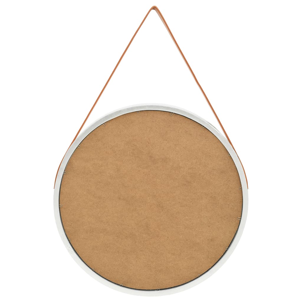 8720286009888_g_en_hd_2 vidaXL Wall Mirror with Strap 60 cm Silver - Image 3