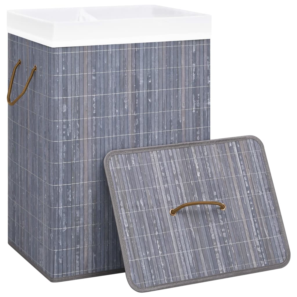 8720286010624_g_en_hd_2 vidaXL Bamboo Laundry Basket with 2 Sections Grey 72 L - Image 3