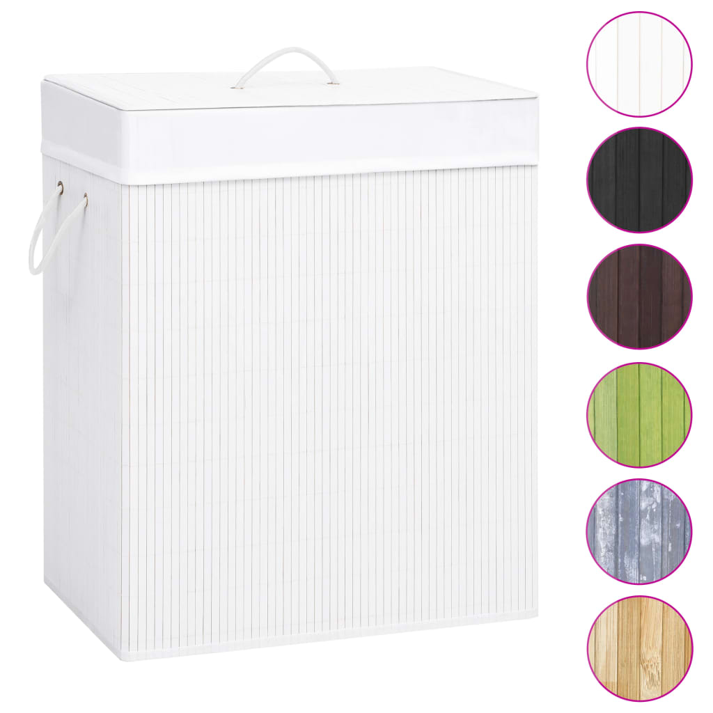 8720286010655_g_en_hd_1 vidaXL Bamboo Laundry Basket with 2 Sections White 100 L - Image 2