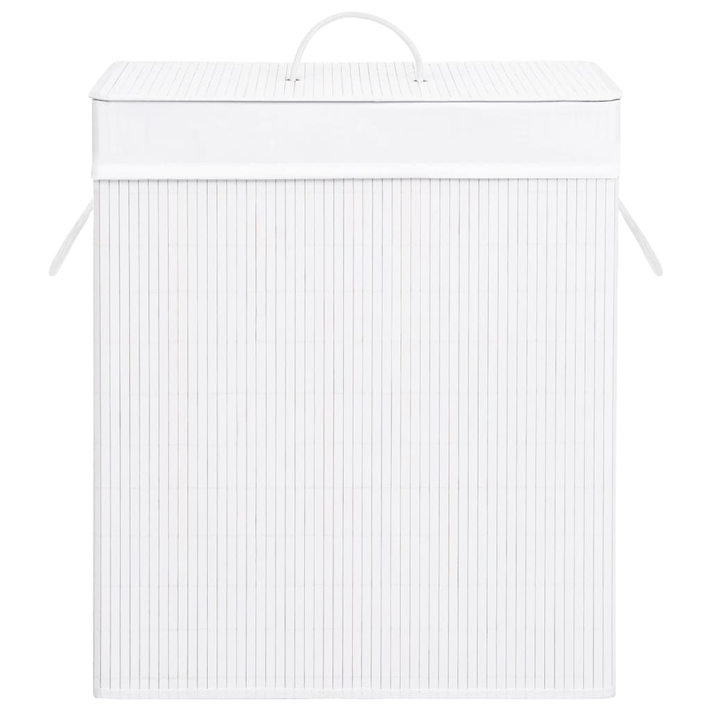 8720286010655_g_en_hd_3 vidaXL Bamboo Laundry Basket with 2 Sections White 100 L - Image 4