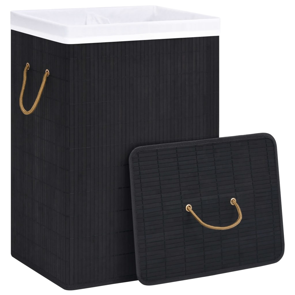 8720286010662_g_en_hd_2 vidaXL Bamboo Laundry Basket with 2 Sections Black 72 L - Image 3