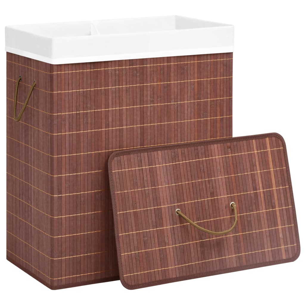 8720286010693_g_en_hd_2 vidaXL Bamboo Laundry Basket with 2 Sections Brown 100 L - Image 3