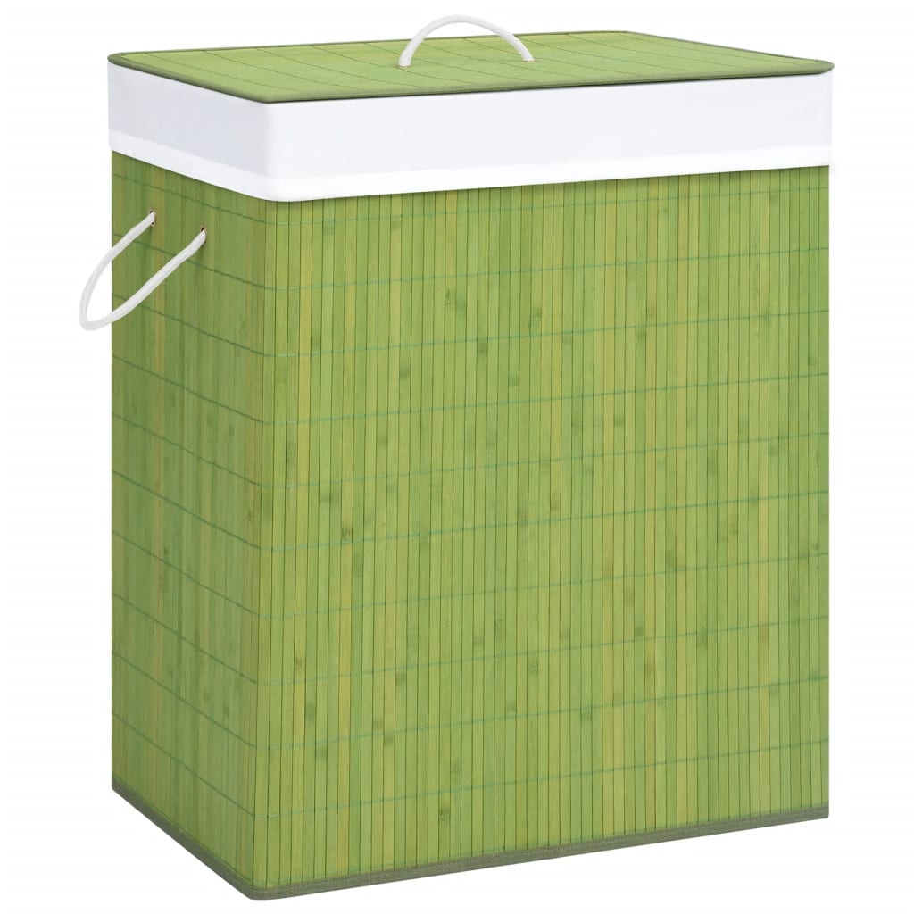 8720286010716_g_en_hd_1 vidaXL Bamboo Laundry Basket with 2 Sections Green 100 L - Image 2