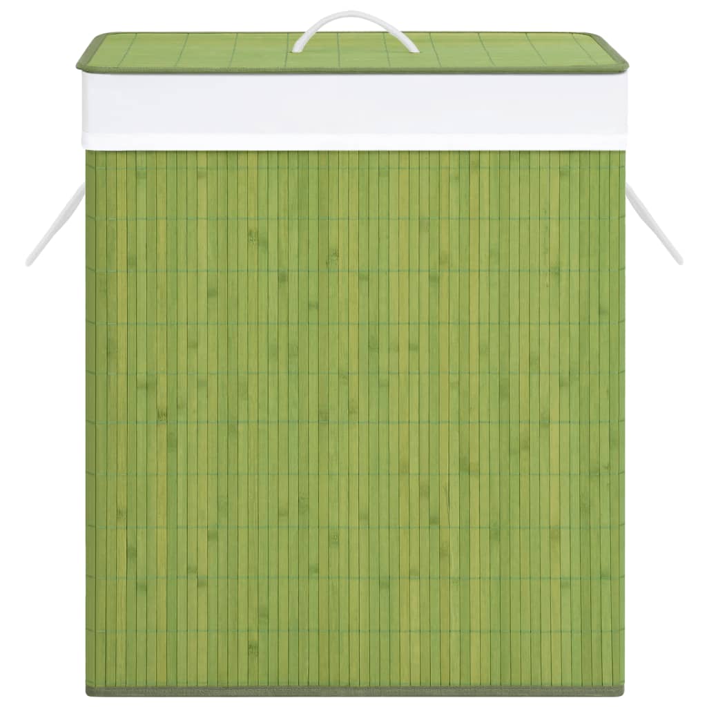 8720286010716_g_en_hd_2 vidaXL Bamboo Laundry Basket with 2 Sections Green 100 L - Image 3