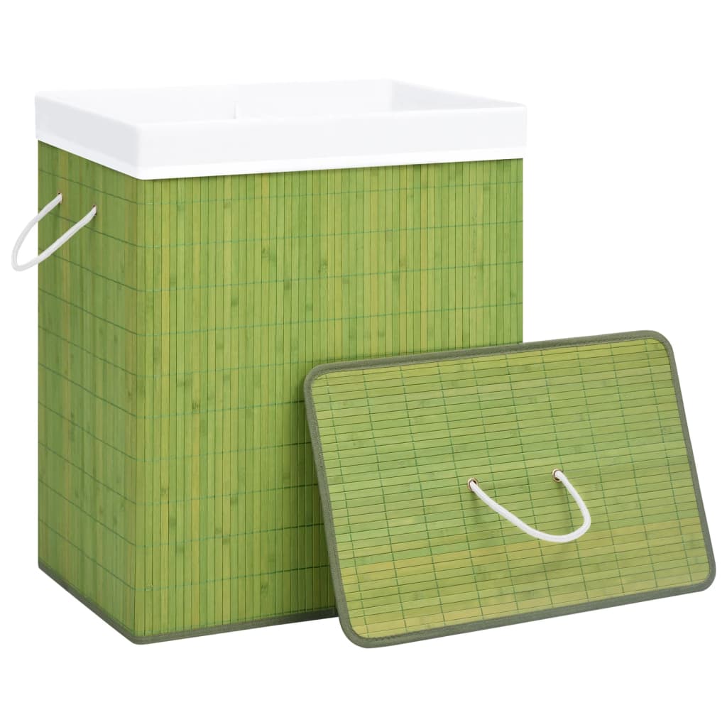 8720286010716_g_en_hd_3 vidaXL Bamboo Laundry Basket with 2 Sections Green 100 L - Image 4
