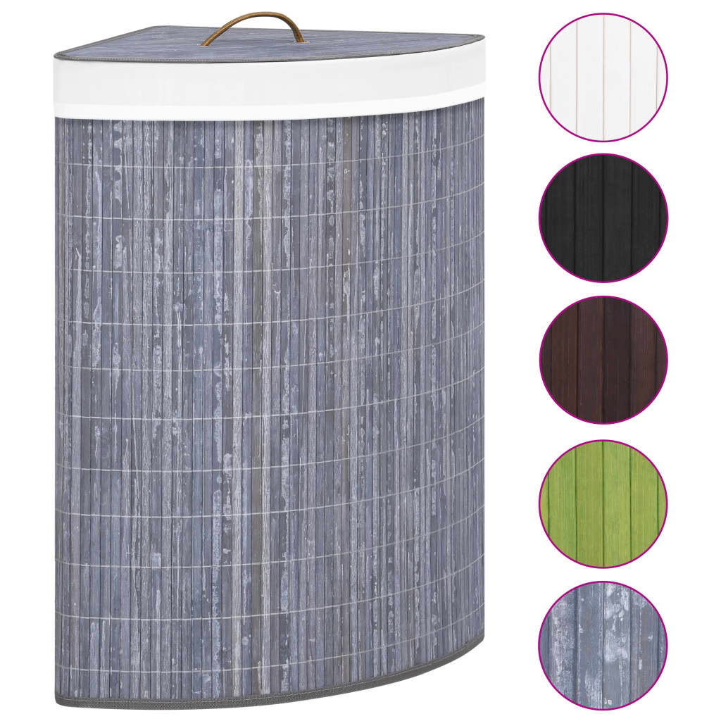 8720286010822_g_en_hd_1 vidaXL Bamboo Corner Laundry Basket Grey 60 L - Image 2