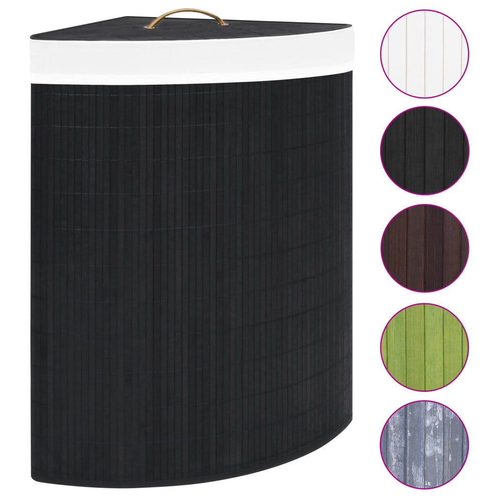 8720286010839_g_en_hd_1 vidaXL Bamboo Corner Laundry Basket Black 60 L - Image 2