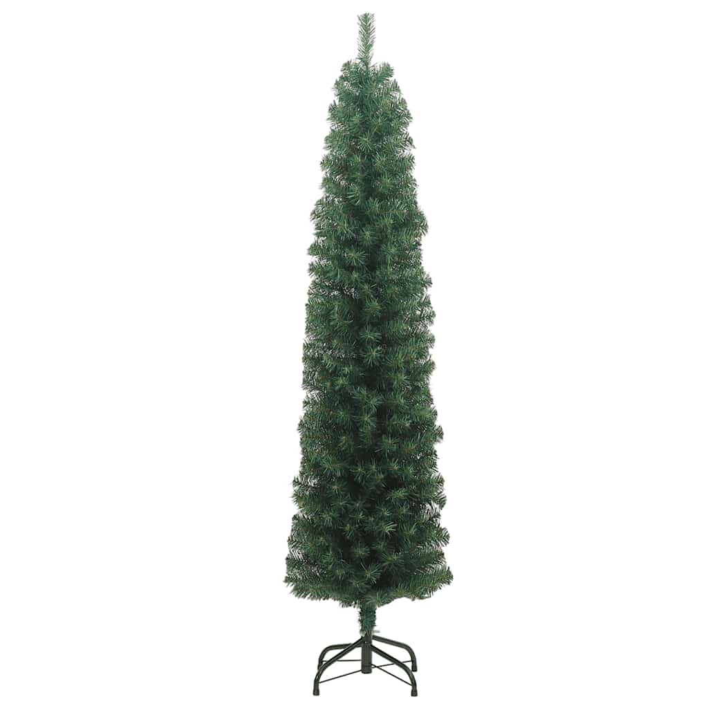 8720286011515_g_en_hd_2 vidaXL Slim Artificial Christmas Tree with Stand Green 240 cm PVC - Image 3