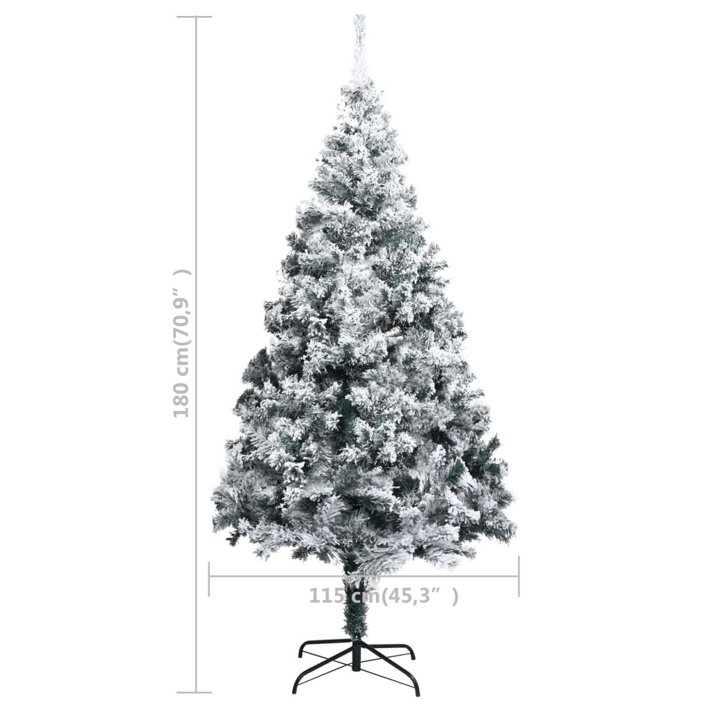 8720286011638_g_en_hd_5 vidaXL Artificial Christmas Tree with Flocked Snow Green 180 cm PVC - Image 6