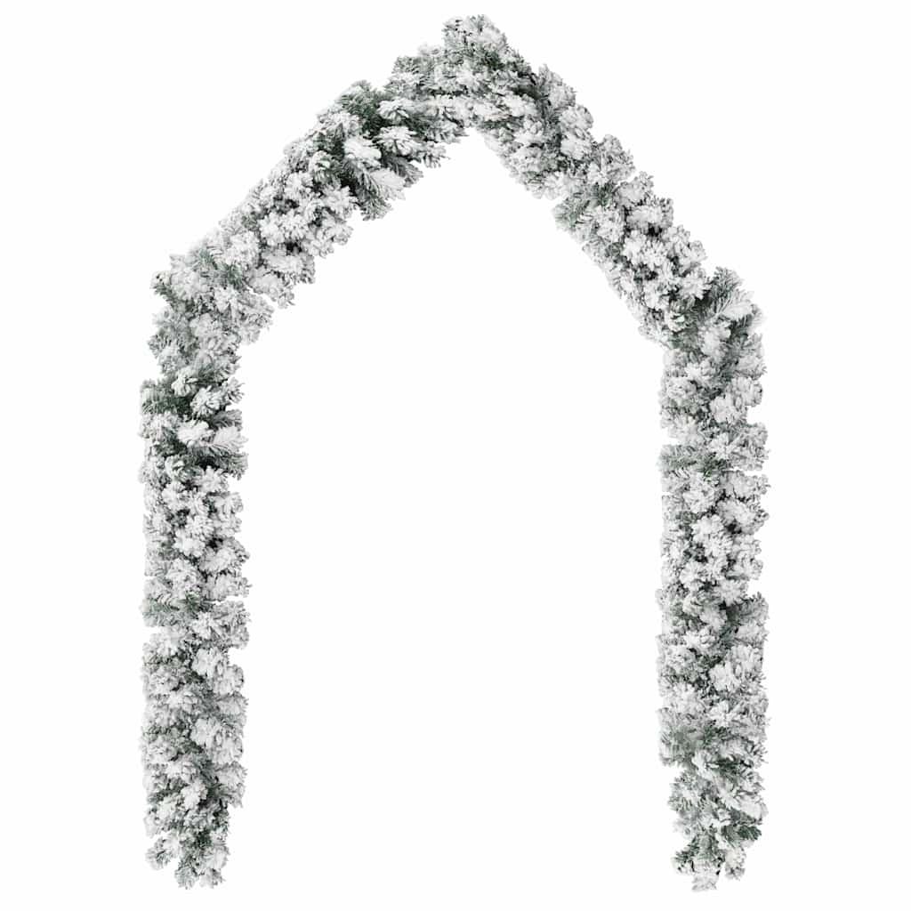 8720286011683_g_en_hd_1 vidaXL Christmas Garland with Flocked Snow Green 20 m PVC - Image 2