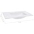 vidaXL Built-in Wash Basin 750x460x130 mm SMC White - Image 7