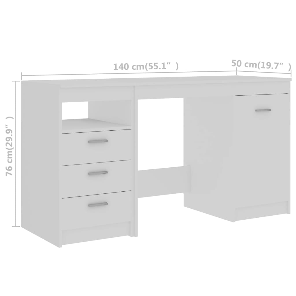 8720286014363_g_en_hd_6 vidaXL Desk White 140x50x76 cm Engineered Wood - Image 9