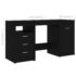 vidaXL Desk Black 140x50x76 cm Engineered Wood - Image 9