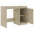 vidaXL Desk Sonoma Oak 140x50x76 cm Engineered Wood - Image 7