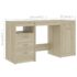 vidaXL Desk Sonoma Oak 140x50x76 cm Engineered Wood - Image 9