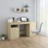 vidaXL Desk Sonoma Oak 140x50x76 cm Engineered Wood