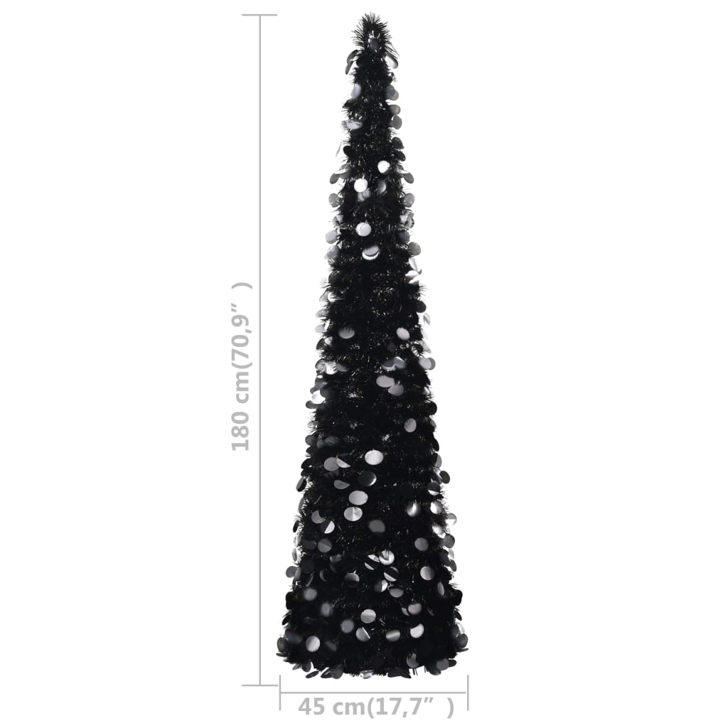 8720286014622_g_en_hd_4 vidaXL Pop-up Artificial Christmas Tree Black 180 cm PET - Image 5