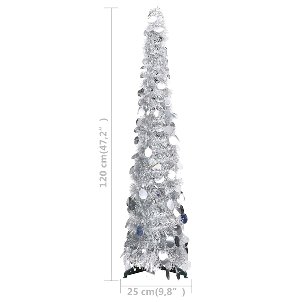 8720286014660_g_en_hd_5 vidaXL Pop-up Artificial Christmas Tree Silver 120 cm PET - Image 6