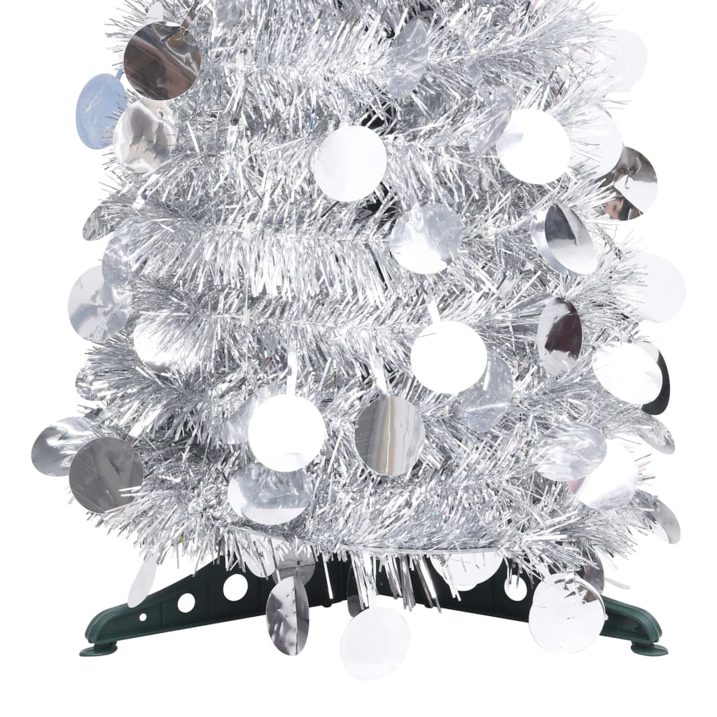 8720286014684_g_en_hd_2 vidaXL Pop-up Artificial Christmas Tree Silver 180 cm PET - Image 3