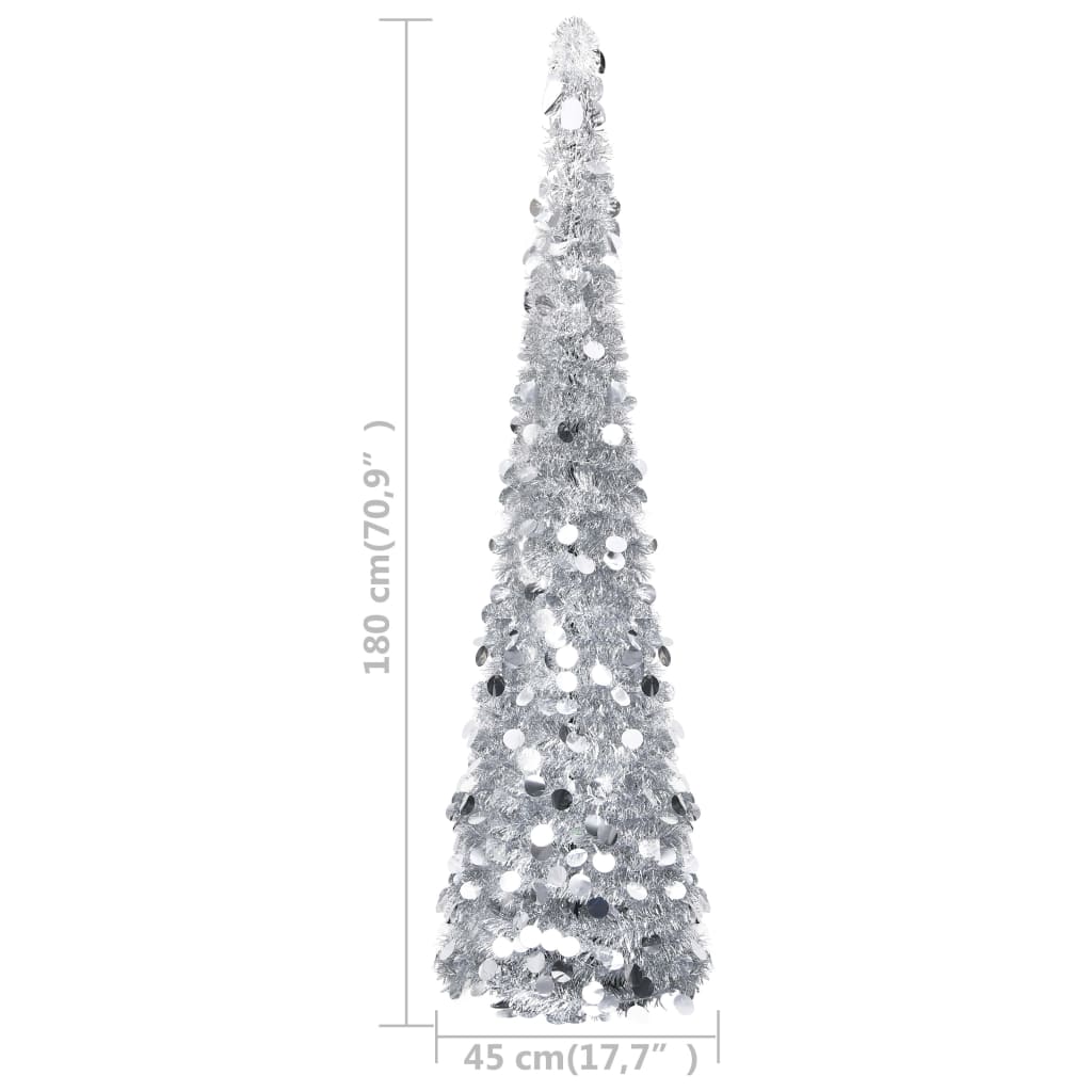 8720286014684_g_en_hd_4 vidaXL Pop-up Artificial Christmas Tree Silver 180 cm PET - Image 5