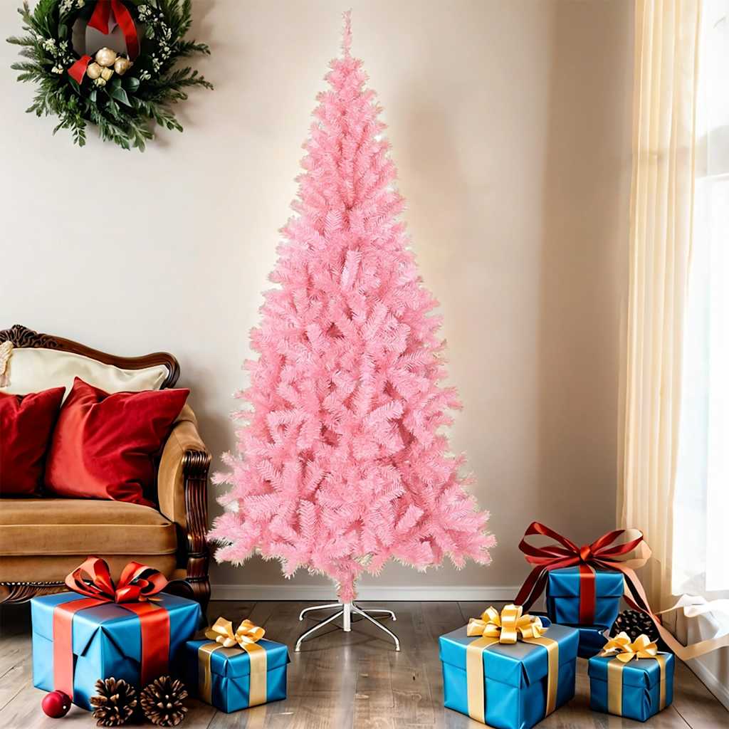 8720286014738_g_en_hd_1 vidaXL Artificial Christmas Tree with Stand Pink 180 cm PVC - Image 2