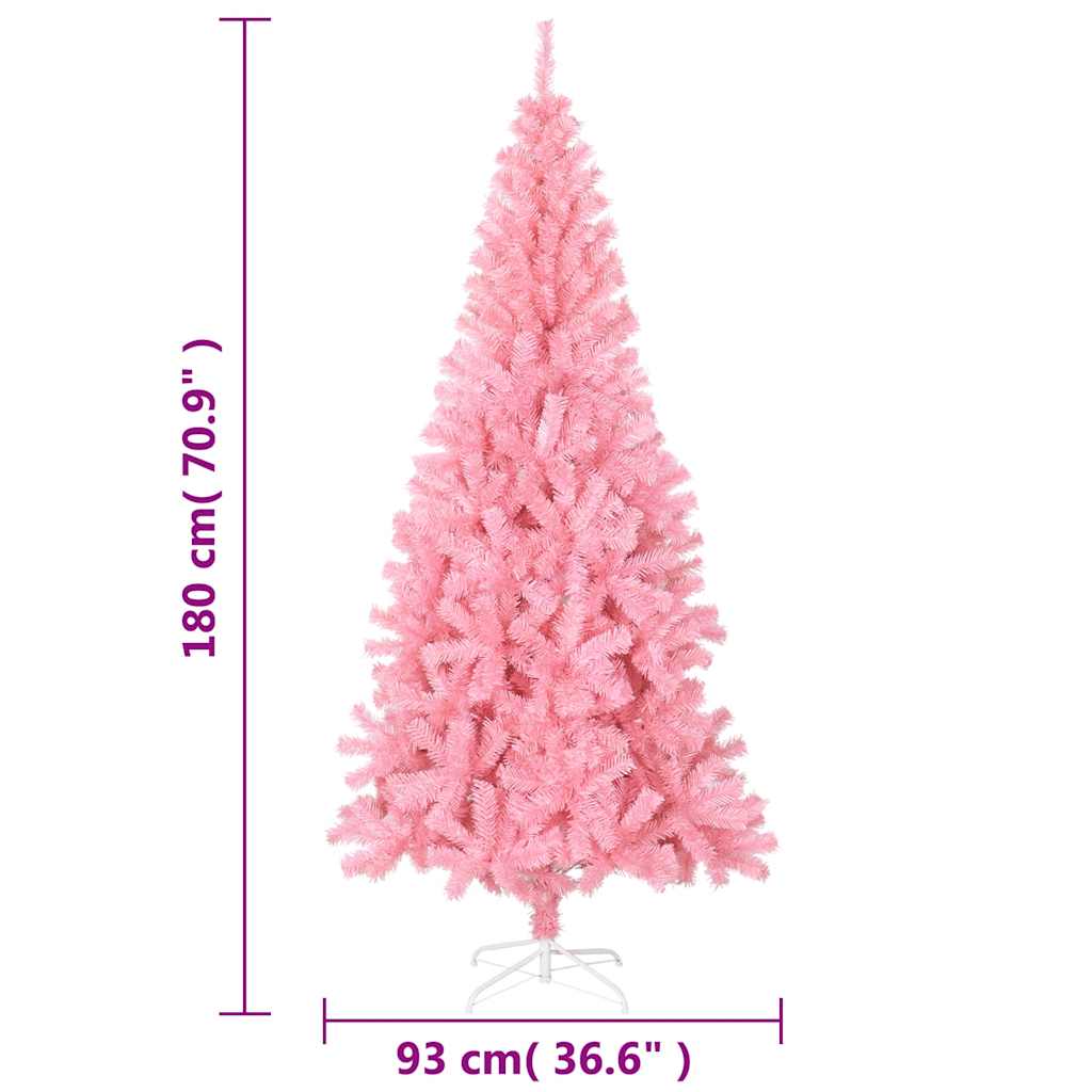 8720286014738_g_en_hd_6 vidaXL Artificial Christmas Tree with Stand Pink 180 cm PVC - Image 7