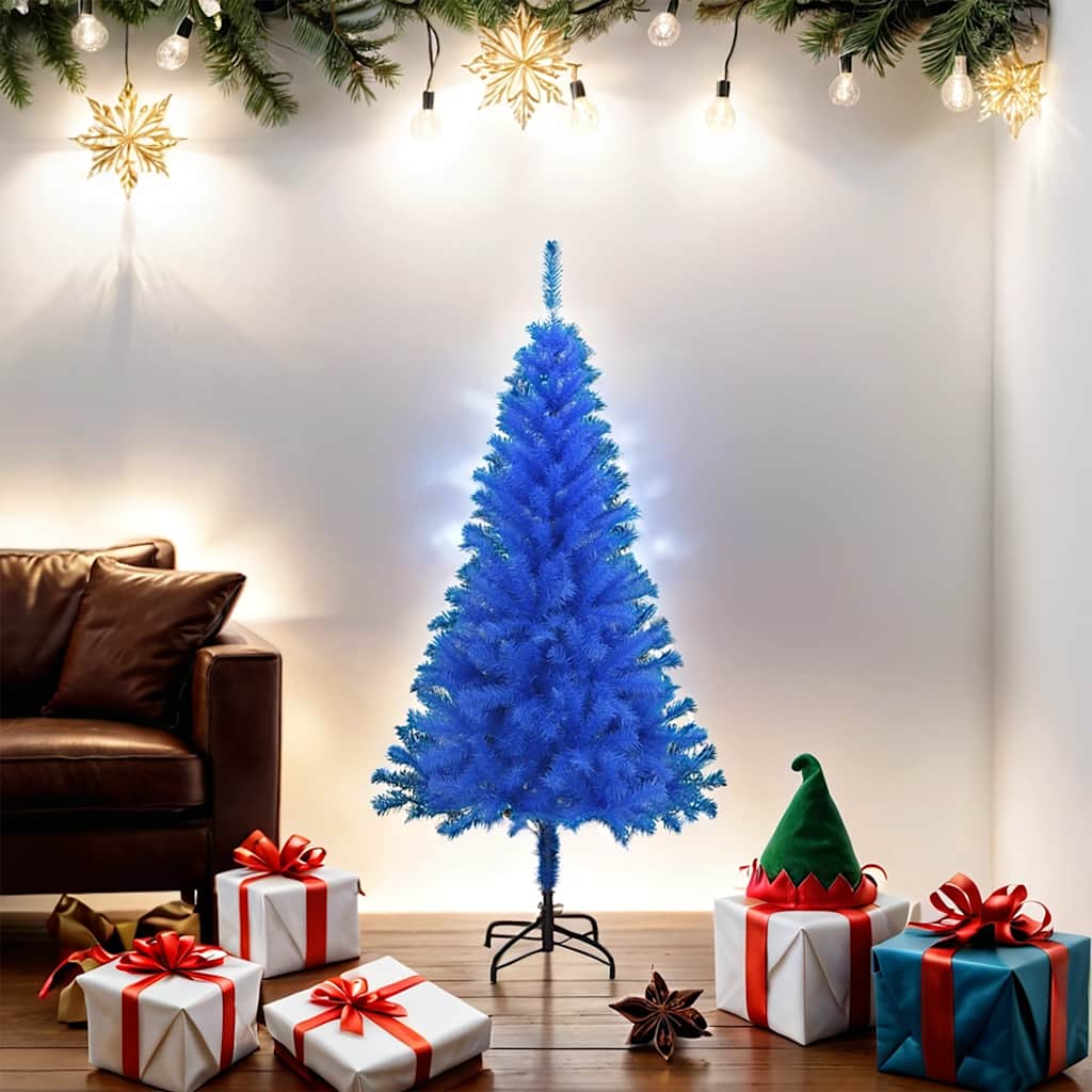 8720286014783_g_en_hd_1 vidaXL Artificial Christmas Tree with Stand Blue 150 cm PVC - Image 2