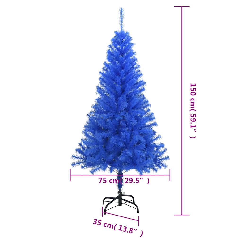 8720286014783_g_en_hd_6 vidaXL Artificial Christmas Tree with Stand Blue 150 cm PVC - Image 7