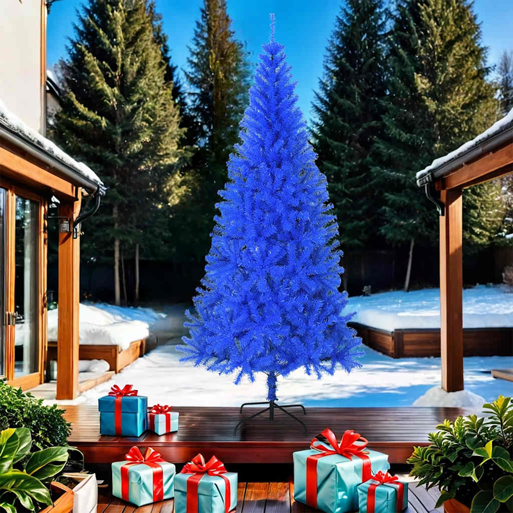 8720286014806_g_en_hd_1 vidaXL Artificial Christmas Tree with Stand Blue 210 cm PVC - Image 2