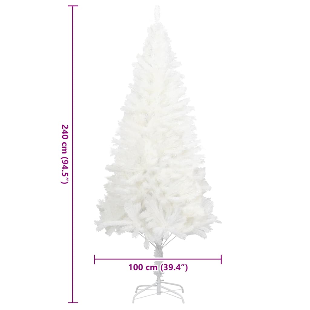 8720286015001_g_en_hd_5 vidaXL Artificial Christmas Tree Lifelike Needles White 240 cm - Image 6