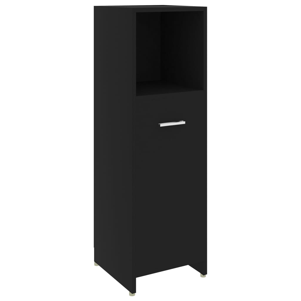 8720286015636_a_en_hd_1 vidaXL Bathroom Cabinet Black 30x30x95 cm Engineered Wood - Image 2