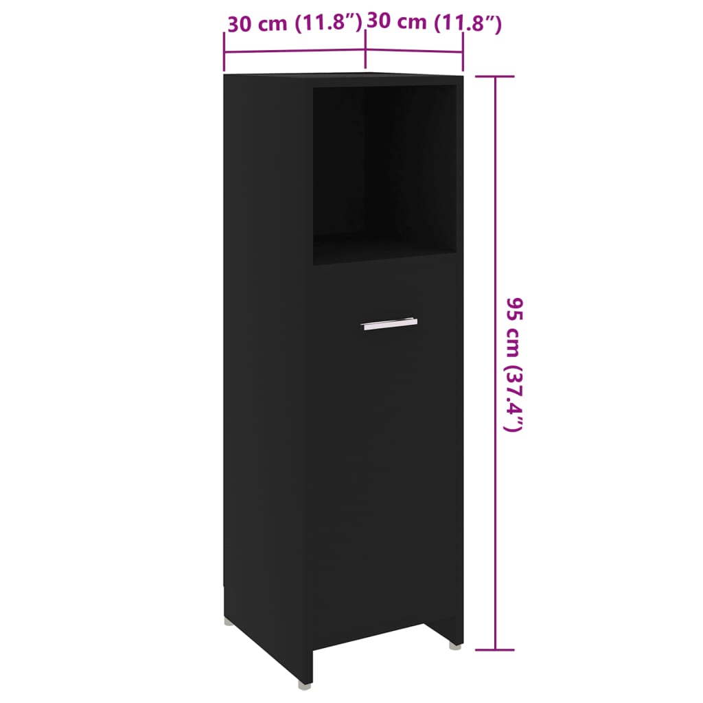 8720286015636_g_en_hd_7 vidaXL Bathroom Cabinet Black 30x30x95 cm Engineered Wood - Image 10