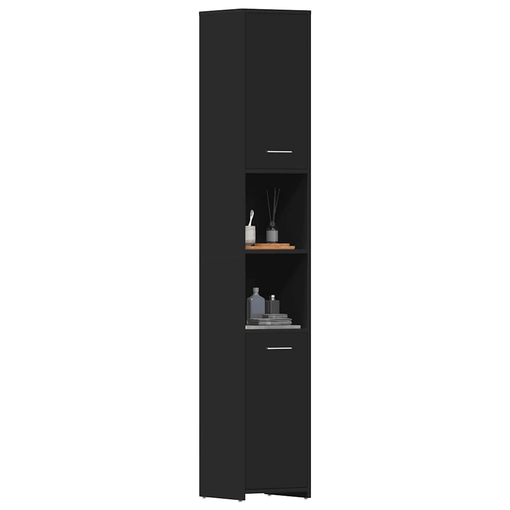 8720286015728_g_en_hd_2 vidaXL Bathroom Cabinet Black 30x30x183.5 cm Engineered Wood - Image 4