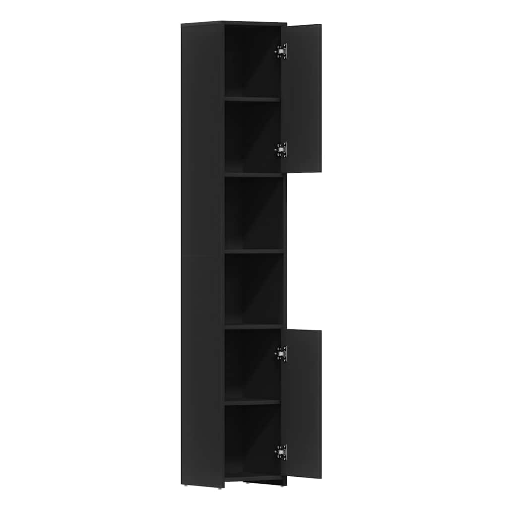 8720286015728_g_en_hd_3 vidaXL Bathroom Cabinet Black 30x30x183.5 cm Engineered Wood - Image 5