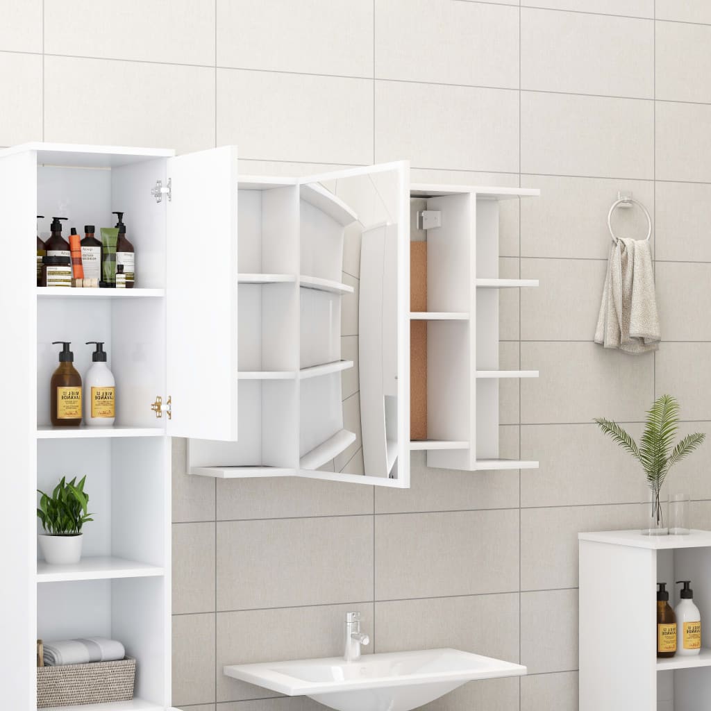 8720286015803_g_en_hd_1 vidaXL Bathroom Mirror Cabinet White 80x20.5x64 cm Engineered Wood - Image 3