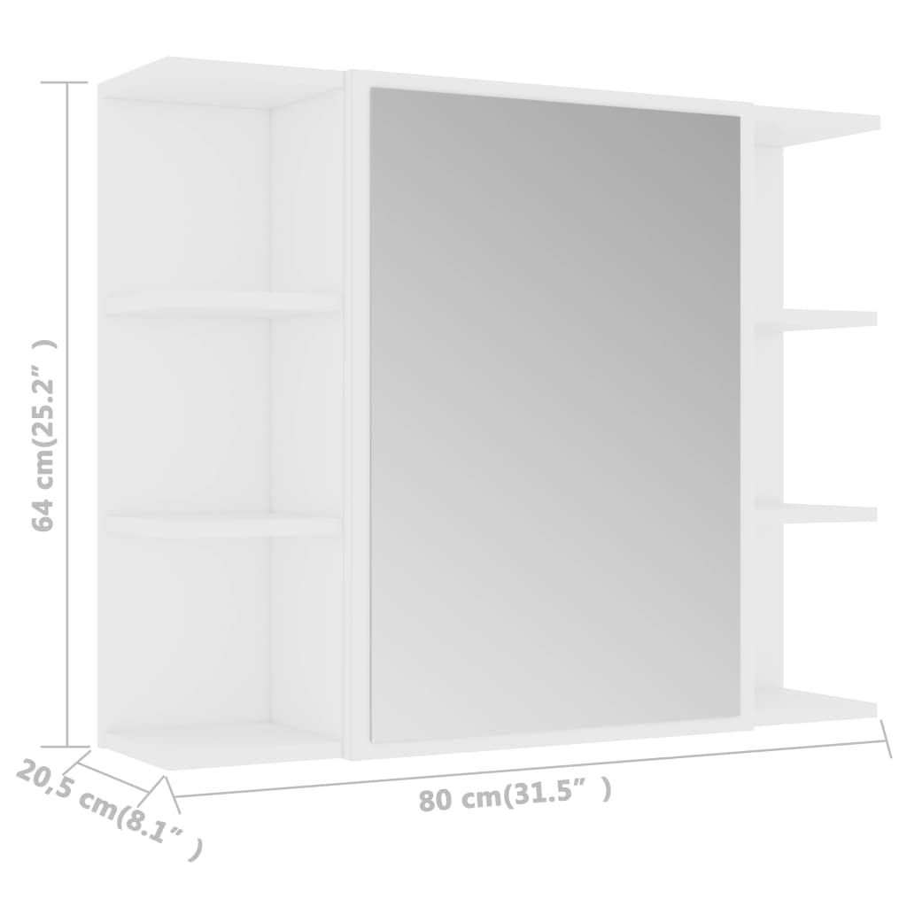 8720286015803_g_en_hd_8 vidaXL Bathroom Mirror Cabinet White 80x20.5x64 cm Engineered Wood - Image 10