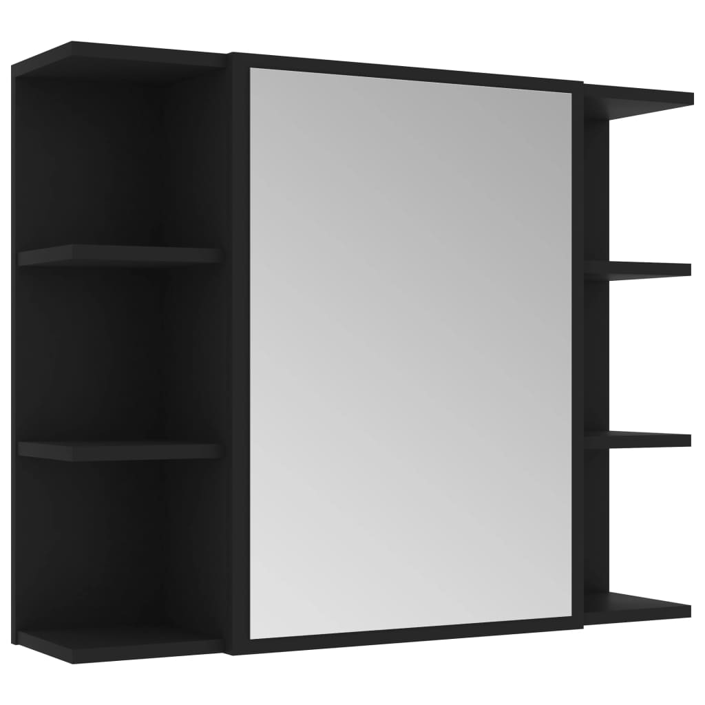 8720286015810_a_en_hd_1 vidaXL Bathroom Mirror Cabinet Black 80x20.5x64 cm Engineered Wood - Image 2