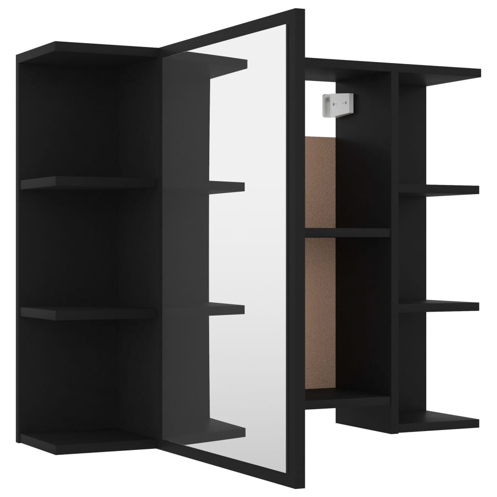 8720286015810_g_en_hd_3 vidaXL Bathroom Mirror Cabinet Black 80x20.5x64 cm Engineered Wood - Image 5