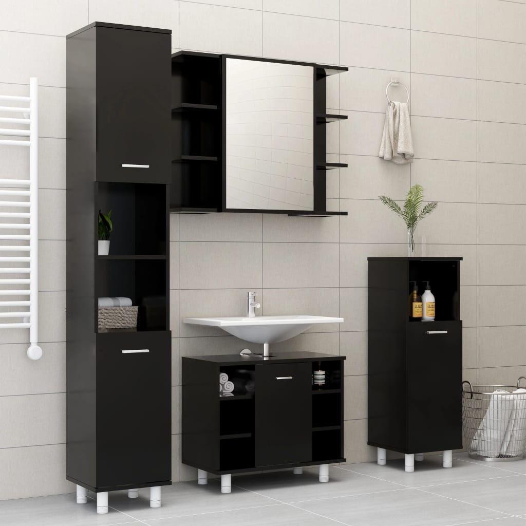 8720286015810_g_en_hd_6 vidaXL Bathroom Mirror Cabinet Black 80x20.5x64 cm Engineered Wood - Image 8