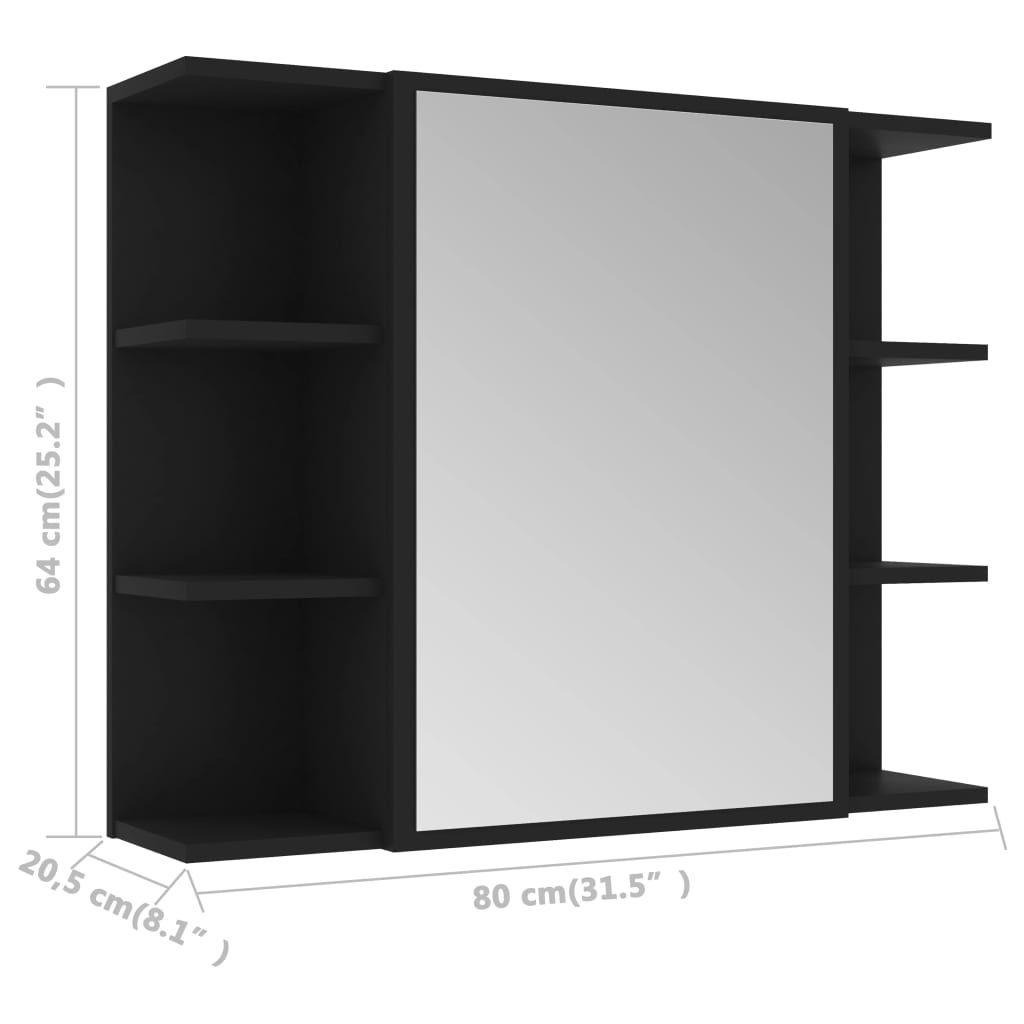 8720286015810_g_en_hd_8 vidaXL Bathroom Mirror Cabinet Black 80x20.5x64 cm Engineered Wood - Image 10