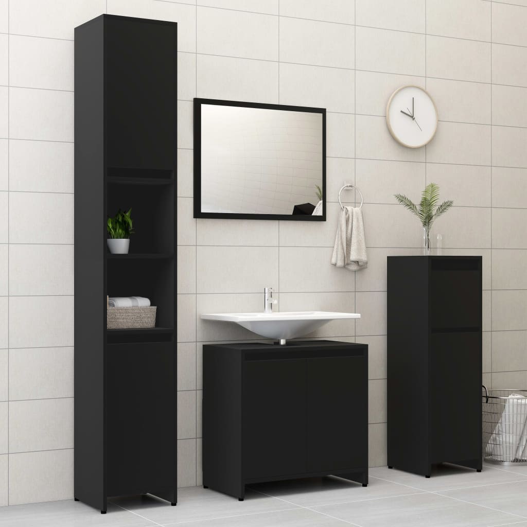 8720286016084_g_en_hd_1 vidaXL Bathroom Cabinet Black 30x30x95 cm Engineered Wood - Image 3