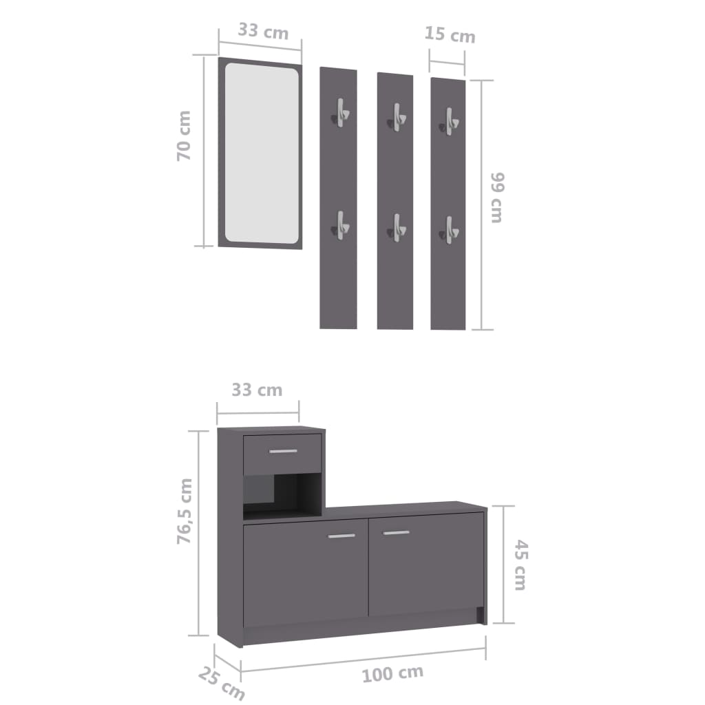 8720286016428_g_en_hd_5 vidaXL Hallway Unit High Gloss Grey 100x25x76.5 cm Engineered Wood - Image 8