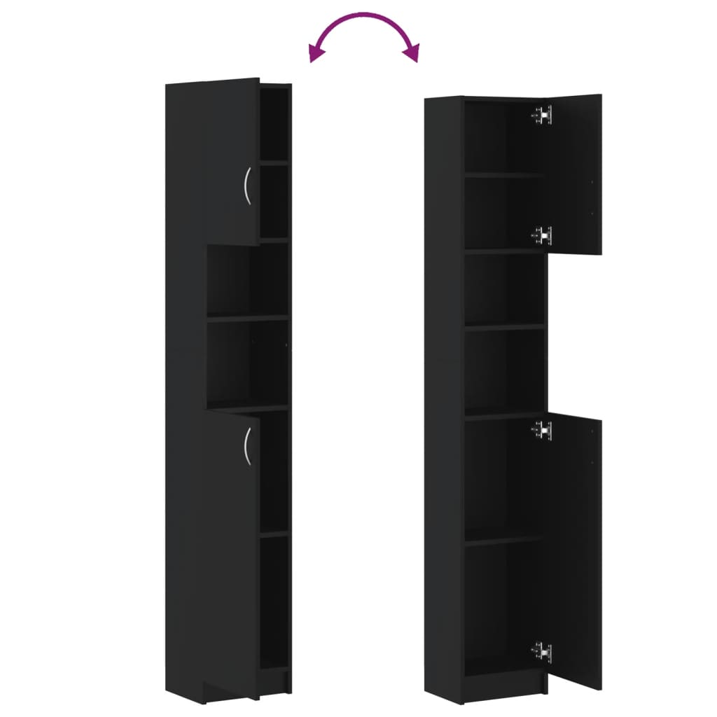 8720286016718_g_en_hd_7 vidaXL Bathroom Cabinet Black 32x25.5x190 cm Engineered Wood - Image 9