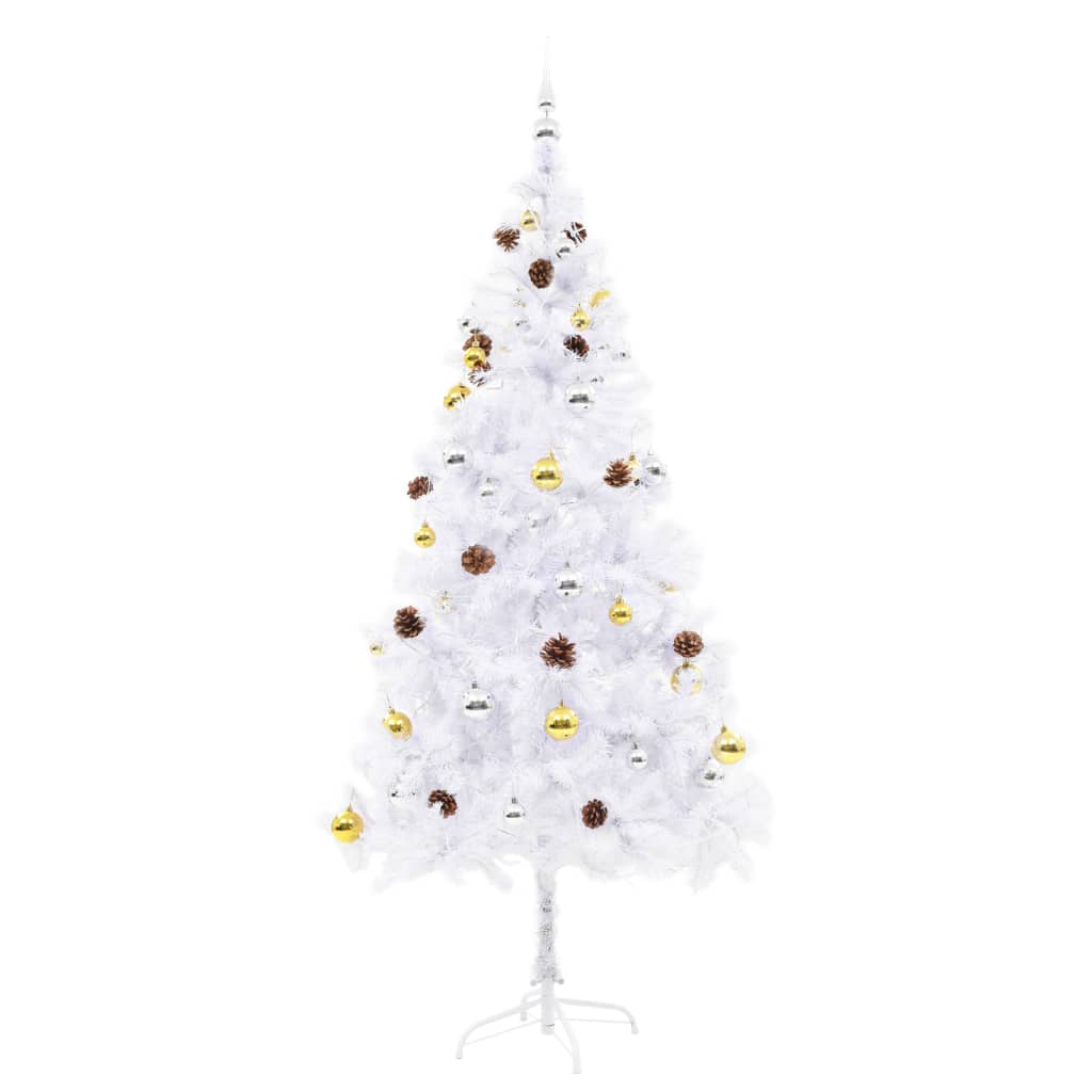 8720286017739_g_en_hd_2 vidaXL Artificial Pre-lit Christmas Tree with Baubles White 180 cm - Image 3