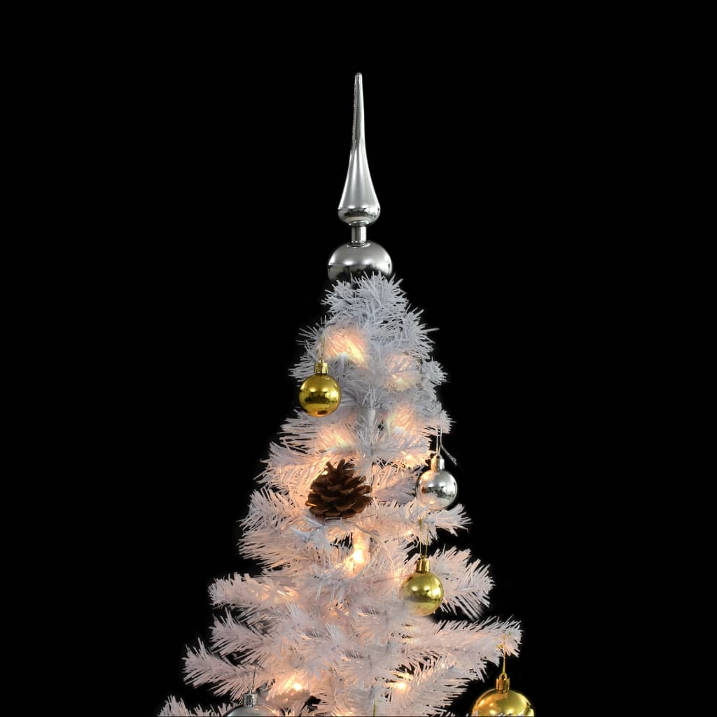 8720286017739_g_en_hd_5 vidaXL Artificial Pre-lit Christmas Tree with Baubles White 180 cm - Image 6