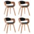 vidaXL Dining Chairs 4 pcs Bent Wood and Faux Leather - Image 2