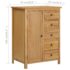 vidaXL Wardrobe 76x52x105 cm Solid Oak Wood - Image 9