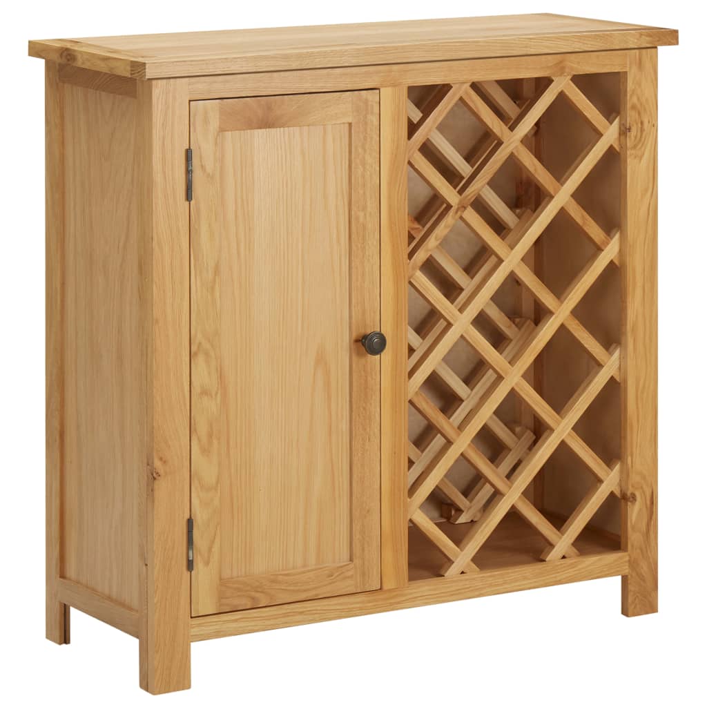 8720286020791_a_en_hd_1 vidaXL Wine Cabinet for 11 Bottles 80x32x80 cm Solid Oak Wood - Image 1