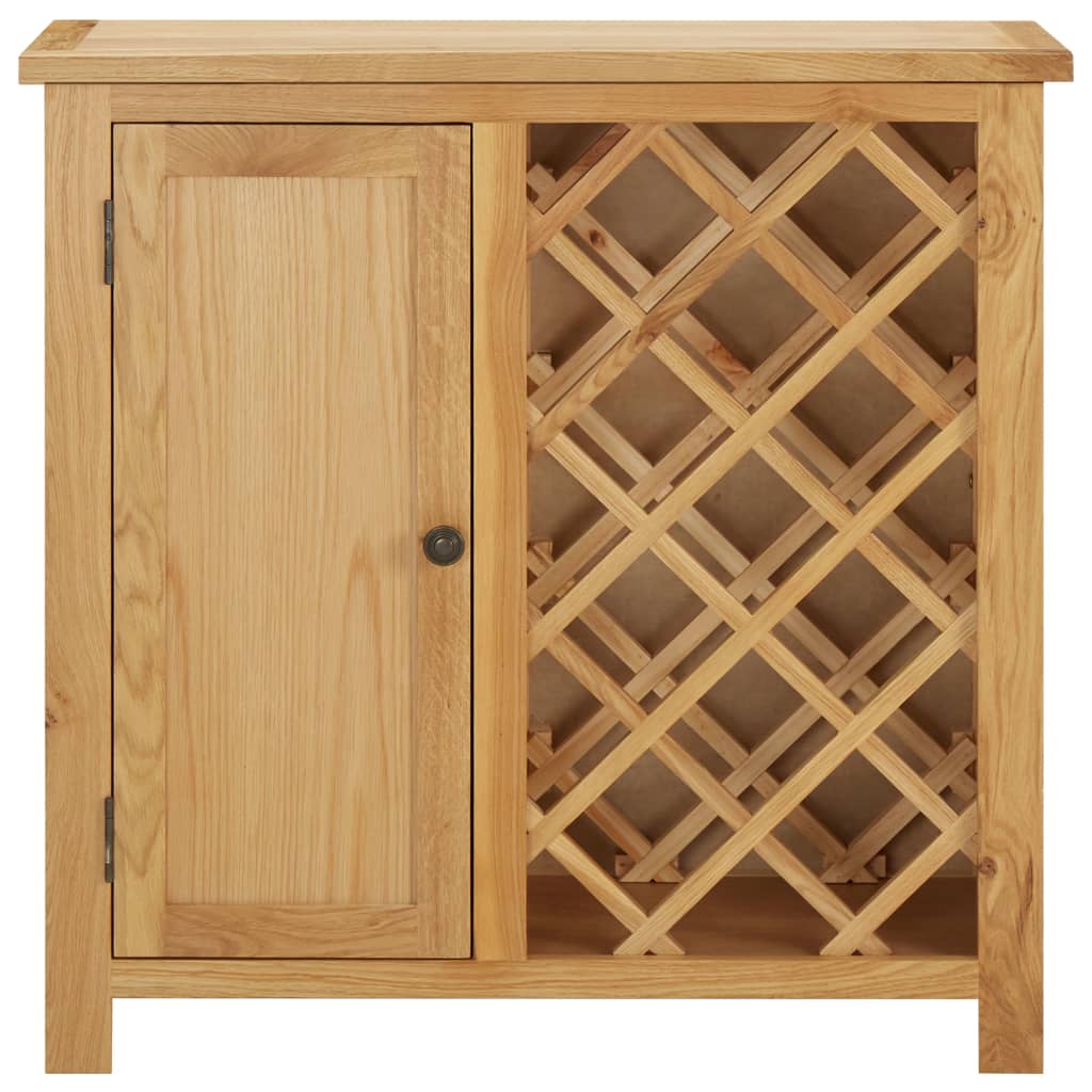 8720286020791_g_en_hd_1 vidaXL Wine Cabinet for 11 Bottles 80x32x80 cm Solid Oak Wood - Image 2